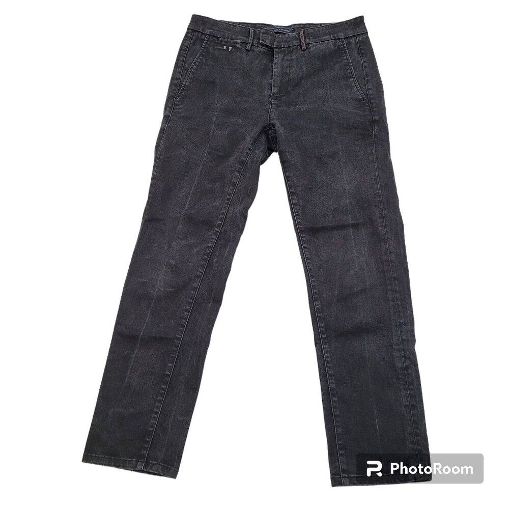 Tramarossa Jeans Luis Slim Black Wash Super Stretch 5 Pocket Logo Italy 30 x 26